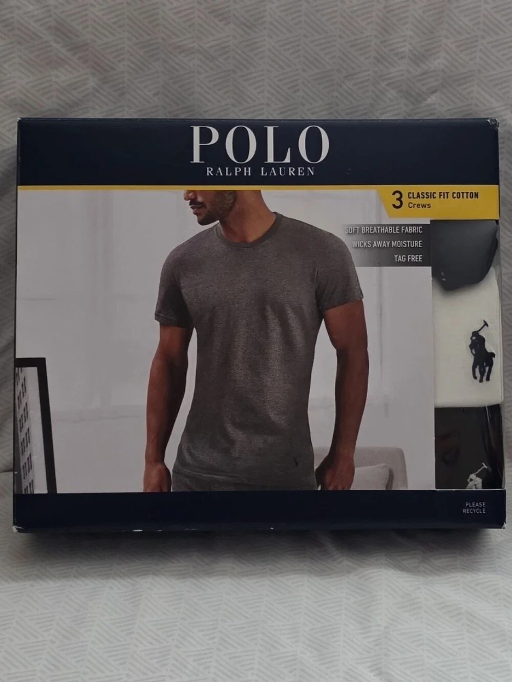 Polo Ralph Lauren Crew Neck T-Shirts Classic Fit 3 Pack Cotton